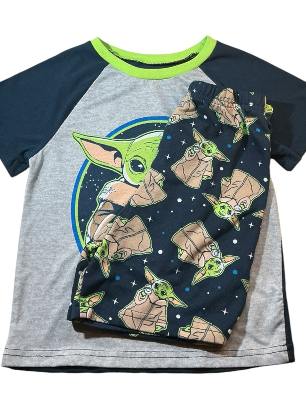 💟Star Wars The Mandalorian Grogu Baby Yoda 2- Piece Pajama Set